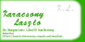 karacsony laszlo business card