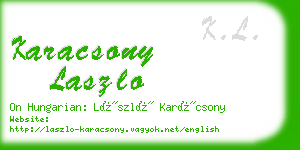 karacsony laszlo business card